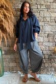 Larc Poet Blouse Navy